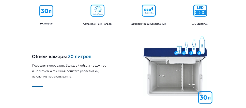 Zugel ZCR301D Объем 30 л