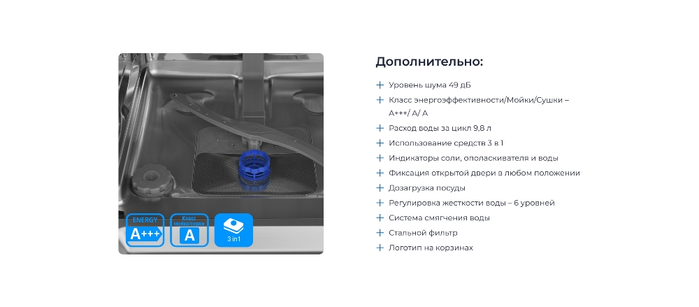 ZUGEL ZDI608 Уровень шума 49 дБ