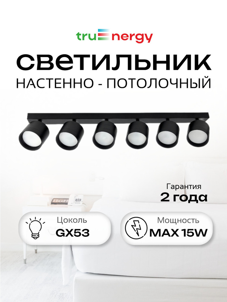 Светильник накладной поворотный TRUENERGY MODERN 21390 основная