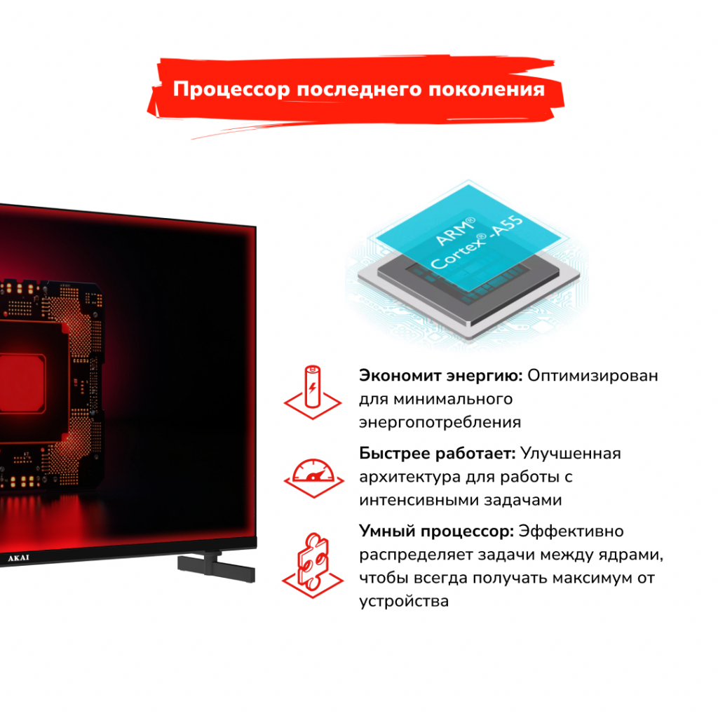 AKAI TA43BU500 Процессор последнего поколения