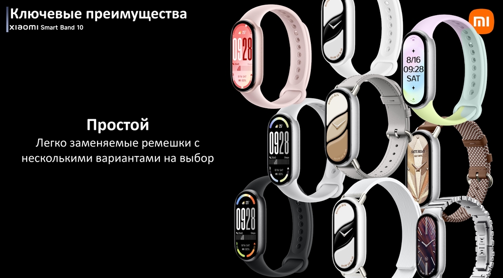 Смарт-часы Xiaomi Smart Band 10 простой