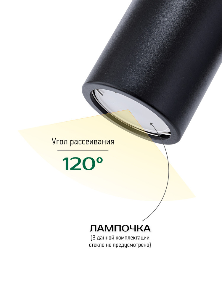 угол рассеивания 120