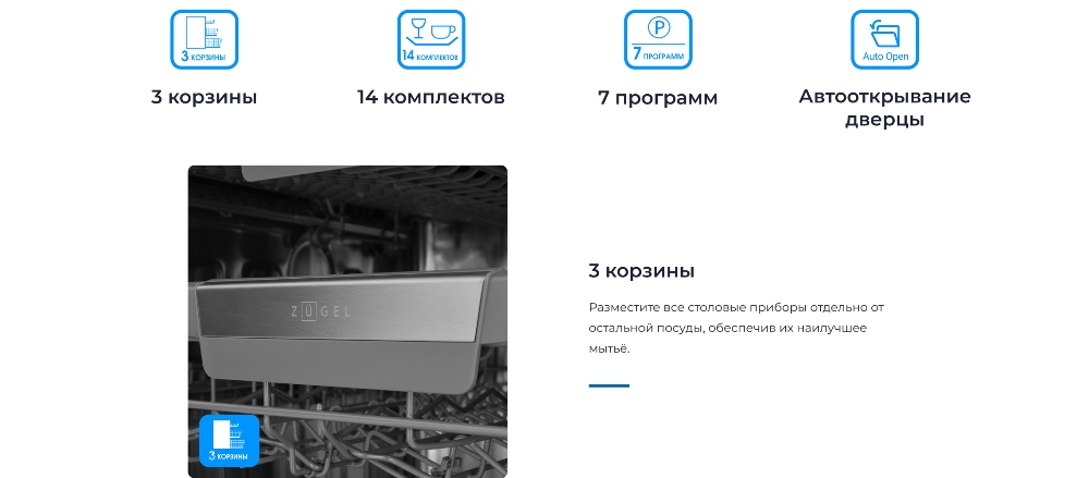 ZUGEL ZDI607 14 комплектов