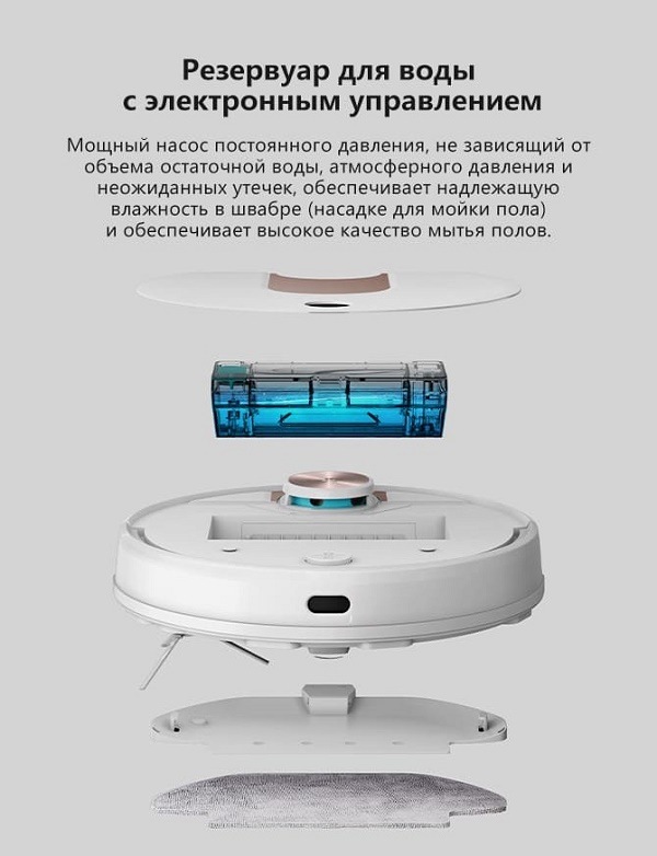 Пылесос Viomi Robot Vacuum Cleaner SE Резервуар для воды
