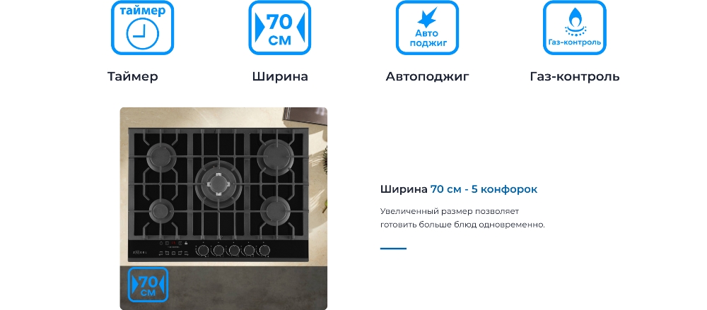 Ширина 70 см