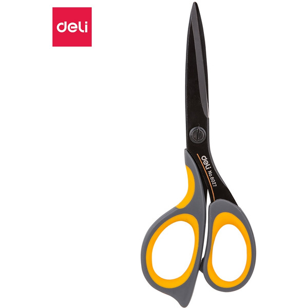 Ножницы с прорезиненной ручкой DELI 6027 (175мм)