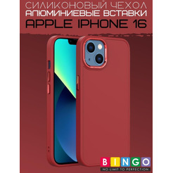 Бампер BINGO Metal для APPLE iPhone 16 красный