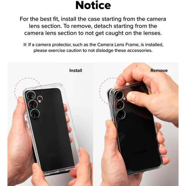 Чехол Ringke FUSION для Galaxy S24 FE MATTE CLEAR