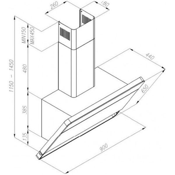 Вытяжка CIARKO Illumia White 90