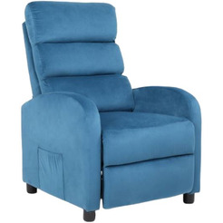 Кресло вибромассажное Calviano 2164 (велюр синий)