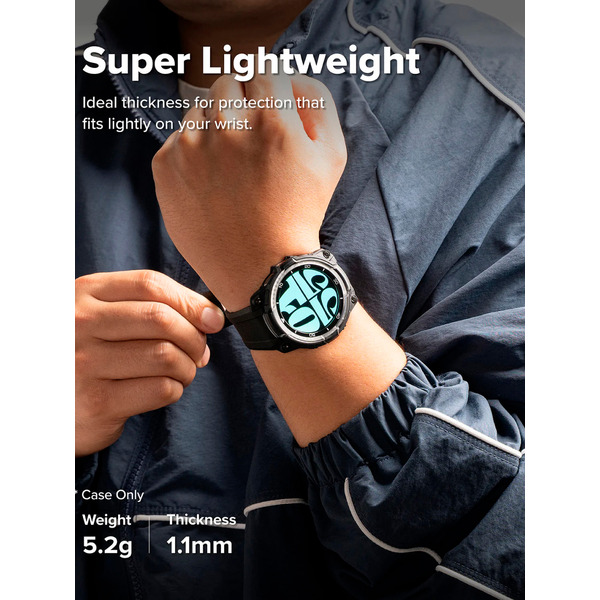 Ремешок с чехлом RINGKE Rugged Gear для Galaxy Watch 8 Classic 46mm BLACK