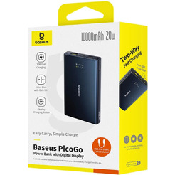 Внешний аккумулятор Baseus PicoGo Digital Display 20W 10000mAh (черный)