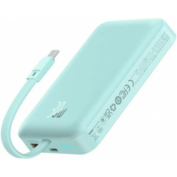 Внешний аккумулятор Baseus P1002210B333-00 Magnetic Mini Wireless Fast Charge Type-C Edition 10000mAh 30W Peppermint Blue