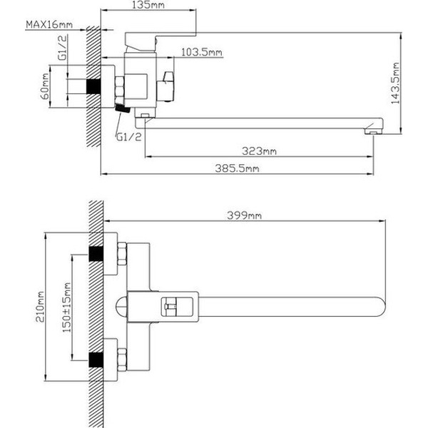 Смеситель Econoce EC0817BL
