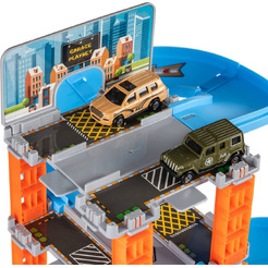 Паркинг игрушечный Labalu P9588A-1 / 5-уровневый с дорогой и автомобилями (голубой)