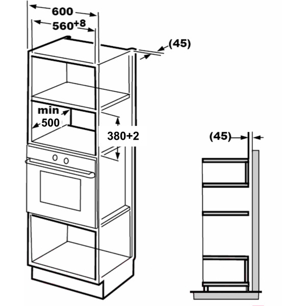 Встраиваемая микроволновая печь HANSA AMM20BEXH