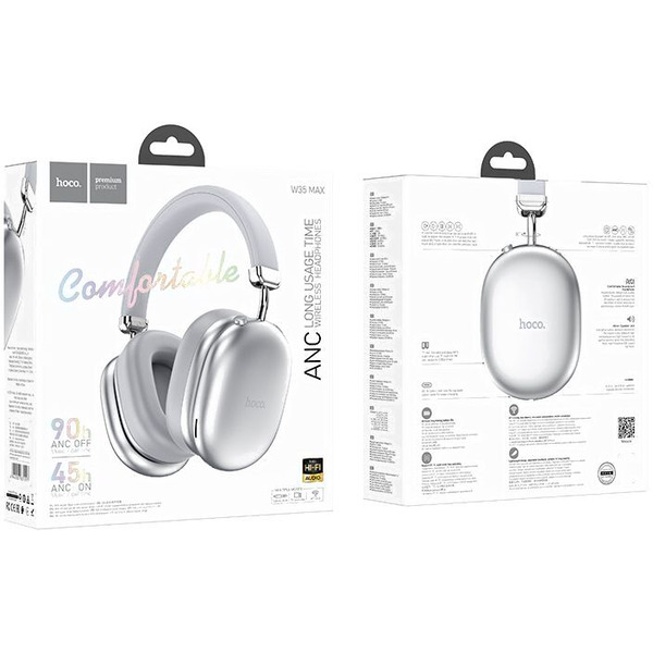 Наушники Hoco W35 Max ANC (серебристый)