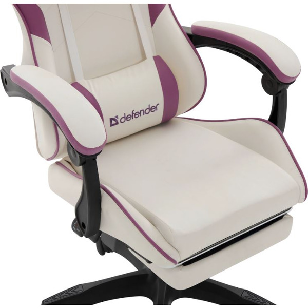 Кресло компьютерное Defender Serenity (белый/фиолетовый)