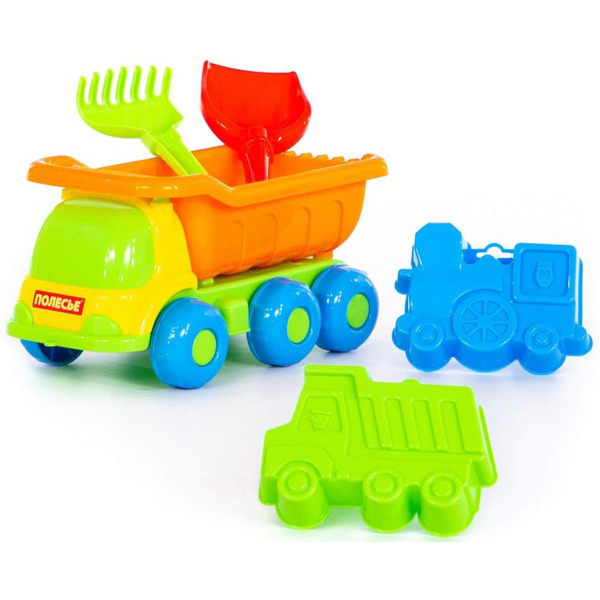 Игровой набор Полесье №269 "Кеша" (самосвал + набор игрушек для песочницы)