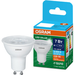 Лампа светодиодная OSRAM Value PAR16 7W 6500K GU10 CL