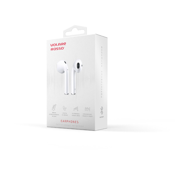 Наушники Volare Rosso EC01 (белый)