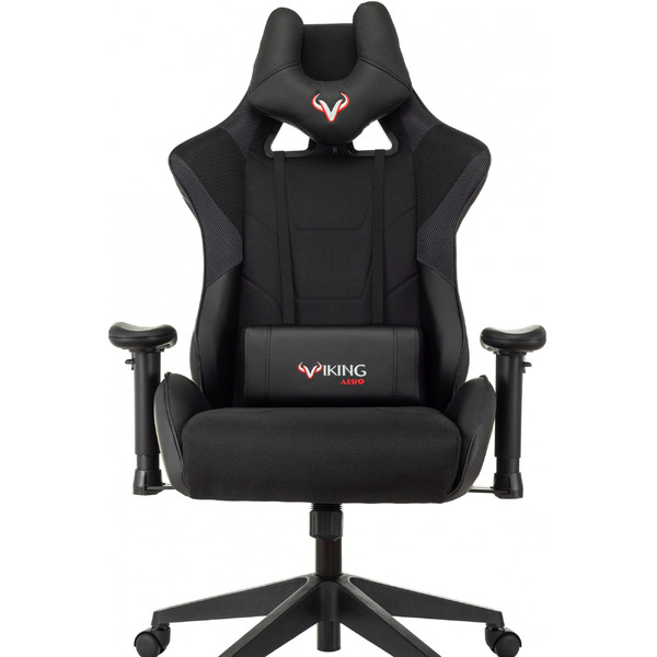 Кресло игровое Бюрократ Zombie VIKING 4 AERO Edition ткань/экокожа, черный