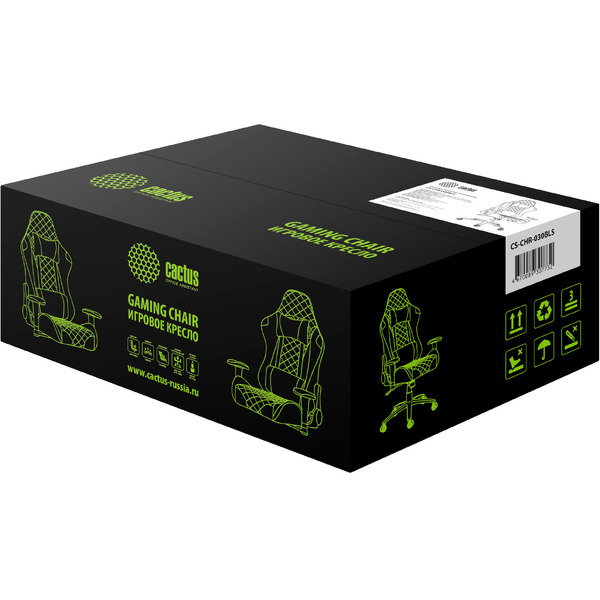 Кресло CACTUS CS-CHR-030BLS (черный/серебристый)