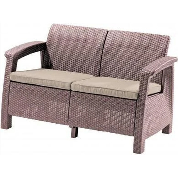 Диван садовый Keter Corfu II Love Seat (капучино)