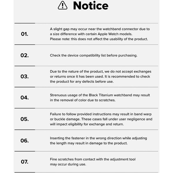 Ремешок RINGKE Titanium One для Apple Watch 44 / 45 / 46 / 49 mm NATURAL TITANIUM