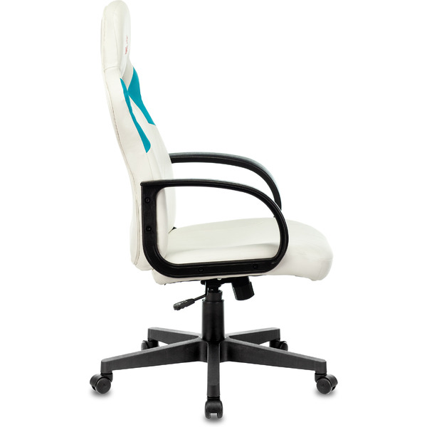 Кресло геймерское Бюрократ Zombie Runner (белый/голубой)