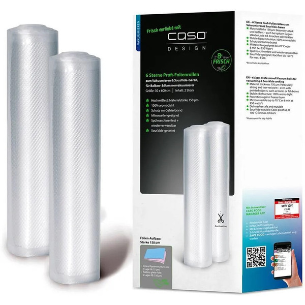 Рулоны вакуумные CASO 6 Sterne 30*600, 150мкм, 2шт