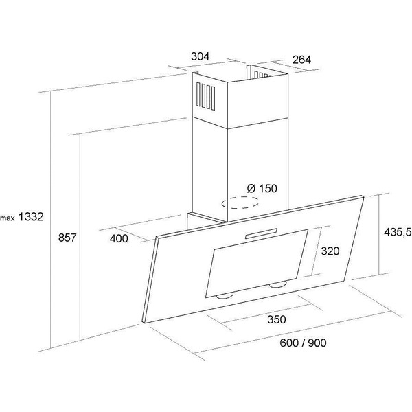 Вытяжка PYRAMIDA HES 30 (D-600 MM) WHITE/AJ