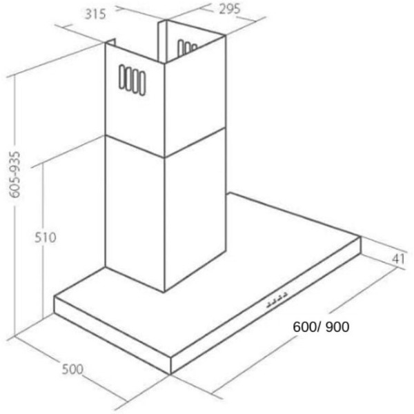 Вытяжка Akpo Feniks Slim Glass Eco 60 WK-4 (черное стекло/нержавеющая сталь)