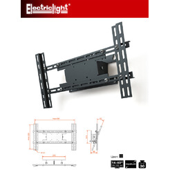 Кронштейн бытовой ELECTRICLIGHT КБ-01-17-У черный
