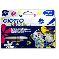 Фломастеры FILA GIOTTO DECOR METAL, 5 цв, металлический эф, арт. 452900