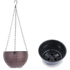 Кашпо Botanica Rattan с вставкой (21x13см, коричневый)