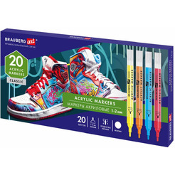 Маркеры акриловые BRAUBERG ART CLASSIC 152524 (20 цв)