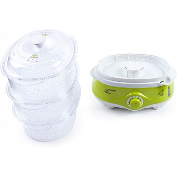 Пароварка стационарная Endever Vita-171 (белый/зеленый)