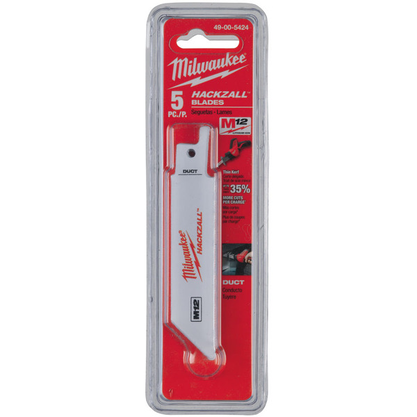 Полотно для саб. пилы (по цветмету) MILWAUKEE HACKZALL 100х1 5 шт 49005424