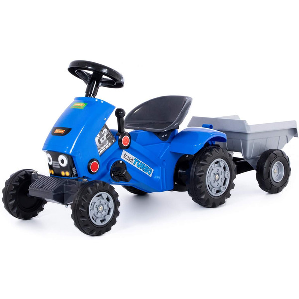 Каталка-трактор с педалями Turbo-2 с полуприцепом Полесье 84651