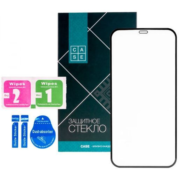 Защитное стекло CASE 3D для Apple iPhone 12 Pro Max (черный глянец)