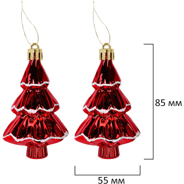 Шары елочные ЗОЛОТАЯ СКАЗКА Red and White Shine 592589 (красный/белый)