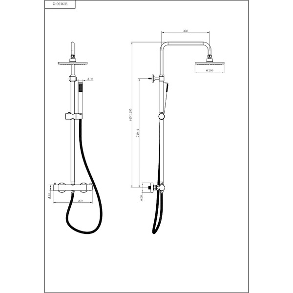 Душевая система Lauter Thermal 21SH30100-2