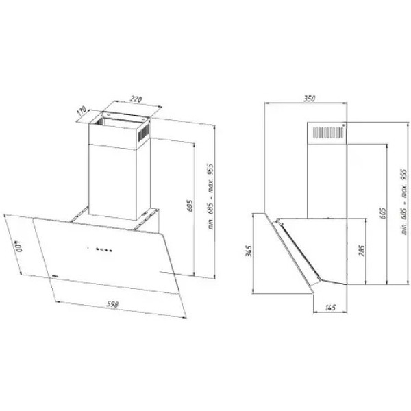 Вытяжка Akpo Smart 60 wk-11 (черный)