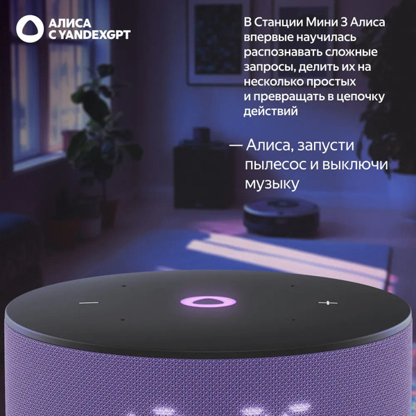 Умная колонка Яндекс Станция Мини 3 (YNDX-00027LIL) лиловый