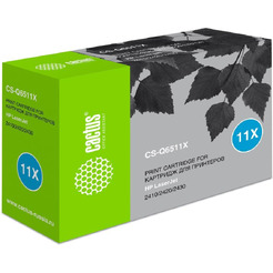 Картридж лазерный Cactus CS-Q6511X Q6511X черный (12000стр.) для HP LJ 2410/2420/2420DN/2430