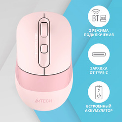 Мышь A4Tech Fstyler FB10C (розовый)