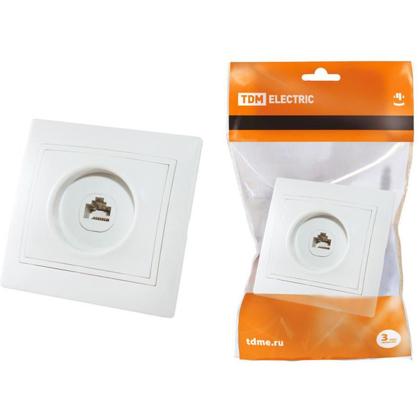 Розетка компьютерная TDM Electric Таймыр SQ1814-0021 (белый)