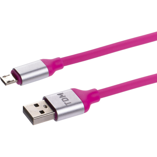 Кабель TDM Electric USB Type-A - microUSB SQ1810-0319 (1 м, розовый)