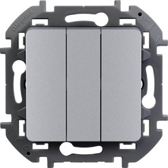 Выключатель Legrand Inspiria 673542 (алюминий)